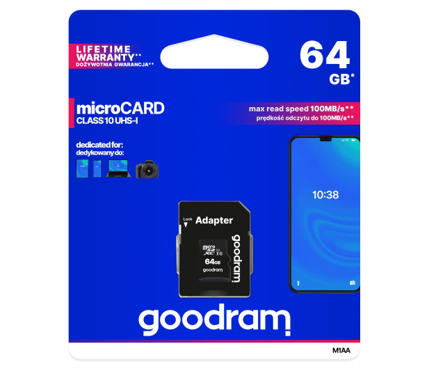 GOODRAM 64GB microSDXC 100MB/s C10 UHS-I U1 - 535249 - zdjęcie 3